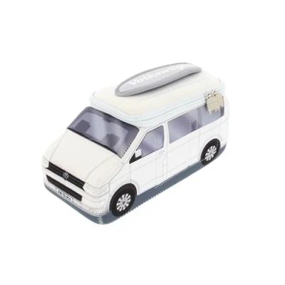 Imagen de BRISA VW Collection Bolsa de Neopreno Universal para maquillajecosméticosviajes y Farmacia T5 Camper Bus (Blanco/Grande)