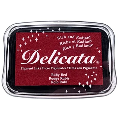 Imagen de Tsukineko Ruby Red Imagine Delicata Almohadilla de Tinta pigmentada, Color Rojo, Rubí, Talla única
