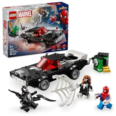 Imagen de LEGO Marvel Spider Man vs. Coche Brutal de Venom, Juguete Construcción Superhéroes y 3 Minifiguras Inc. Woman, Regalo para Niños Niñas 7 Años o Más 76309