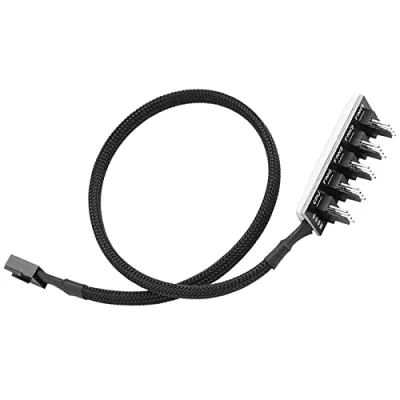 Imagen de GeekerChip PWM Fan Hub,Ventilador Hub Splitter Cable 1 Hembra para computadora 12V 4 Pin