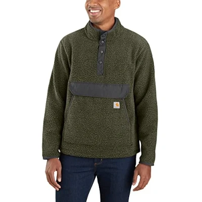 Imagen de Carhartt Relaxed Fit Fleece Pullover Chaqueta Polar, Brezo de albahaca, S Unisex Adulto