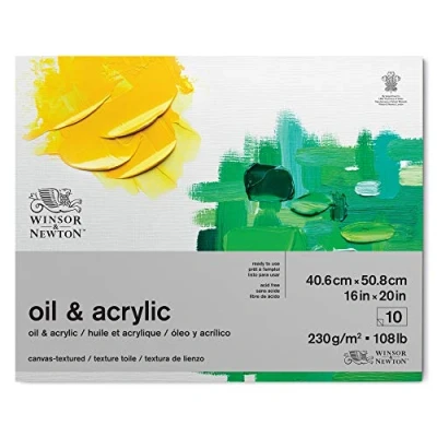 Imagen de Winsor &amp; Newton papel para óleo y acrílico, Blanco, 40,6 x 50,8cm
