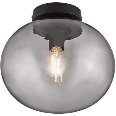 Imagen de Nordlux Plafón Alton con pantalla de vidrio, negro/humo