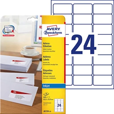 Imagen de AVERY Zweckform etiquettes adresses, 63,5 x 33,9 mm