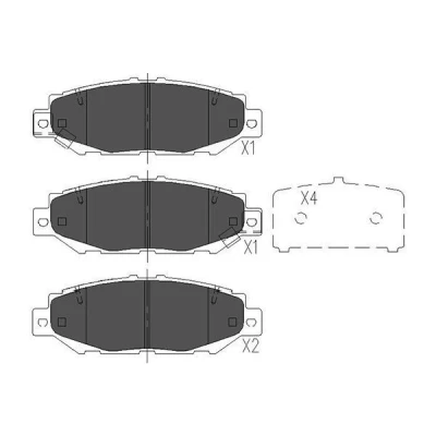 Imagen de Juego de pastillas KAVO PARTS KBP 9062