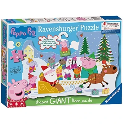 Imagen de Ravensburger Peppa Pig 32 Piece Christmas Jigsaw Puzzle for Kids Age 3 Years Up with Door Hanger