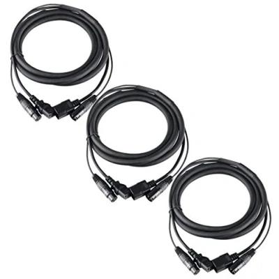 Imagen de Set de 3 cables híbridos Pronomic Stage IECD 2.5 DMX (2,5 m)