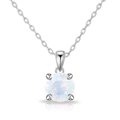 Imagen de Philip Jones Collar de ópalo blanco creado con cristales Zircondia®