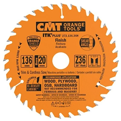 Imagen de CMT Orange Tools 272.136.36H Sierra circular (ultra itk) 136x1.3x20 z 36