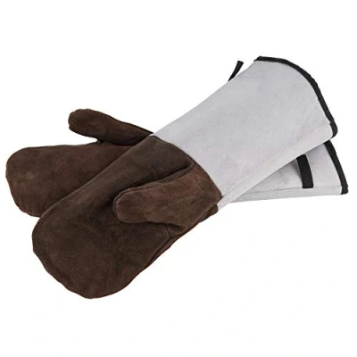 Imagen de Guantes para Horno APS, Parrilla, Horno, Extremadamente Resistentes al Calor hasta 250C, Cuero, Talla única