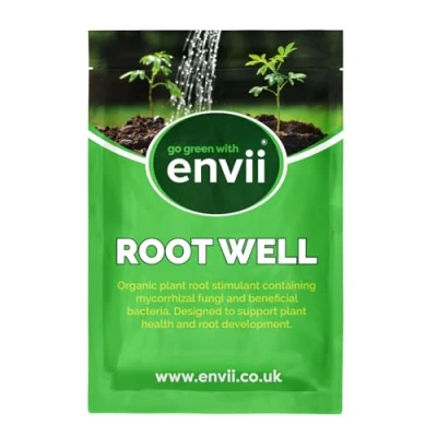 Imagen de envii Root Well Micorrizas en Polvo para plantas Orgánico y Enriquecido con Bacterias Mejora la absorción de nutrientes Trata 80
