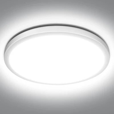 Imagen de Lepro Lámpara LED Techo Cocina, Blanco Frío 5000k, 24W 2400LM Pláfon Techo, IP44 Impermeable, Ultrafino 2,6cm, Redonda, Moderna Luz Empotrada para Baño, Dormitorio, Pasillo, Ø29,3cm