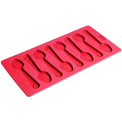 Imagen de Lurch FlexiForm 83070 café Cuchara 15 X 30 cm, 8 Moldes, Silicona, Rojo rubí, 12 &quot;X 17,5 1,5 cm