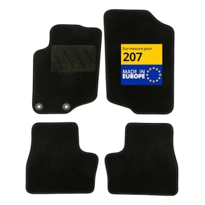 Imagen de DBS Alfombrillas A Medida para 207/207SW con Clips Antideslizantes Coche 4 Piezas
