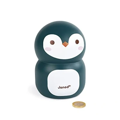 Imagen de Janod Hucha Infantil de Madera Pingüino 15 Cm Decoración Cuarto A partir 3 Años, J04650