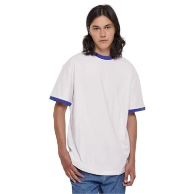 Imagen de Urban Classics Ringer TEE Camiseta básica, Hombre, Talla: XXL, White royal