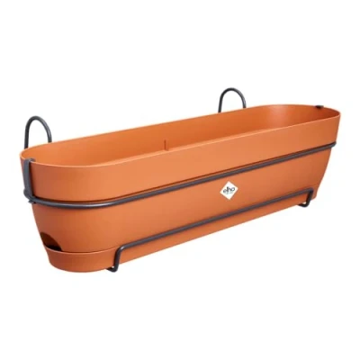 Imagen de Elho Vibia Campana Trough Allin1 70 Jardinera por Balcón Ø 70.4 x H 17.7 cm Marrón/Terra