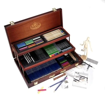 Imagen de Royal &amp; Langnickel RSET ART8100 Maletín con material para dibujo (134 piezas), multicolor