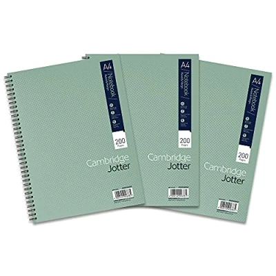 Imagen de Cambridge 400039062 Cuaderno de anillas (3 unidades, A4), verde
