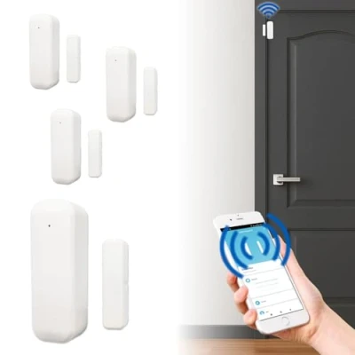 Imagen de LED ATOMANT Pack 4X Sensor Apertura Puerta WiFi y Ventana Inteligente con Aviso movil, Detector Abierta Compatible Alexa Google Home