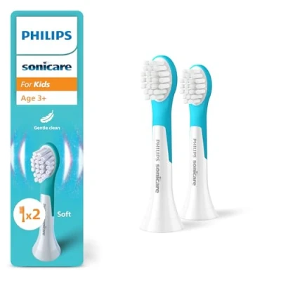 Imagen de Philips Sonicare For Kids, cabezales de cepillo dental repuesto originales para niños a partir 3 años, paquete 2, HX6032/90