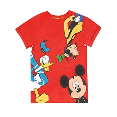 Imagen de Disney Camiseta para Niños Mickey Mouse Goofy Donald Duck Rojo 18 24 Meses