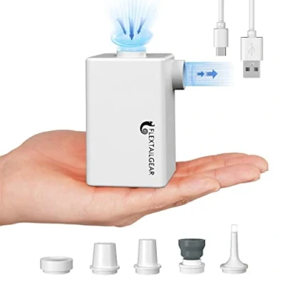 Imagen de FLEXTAILGEAR MAX Pump Plus Bomba de Aire eléctrica portátil, Equipada con batería 3.600 mah, Inflable y desinflada, Carga USB, para Camping, Piscina, colchón