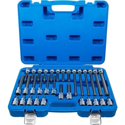 Imagen de BGS 5182 Juego de puntas vaso entrada 12,5 mm (1/2&quot;) perfil en T (para Torx) 32 piezas