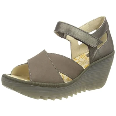 Imagen de Fly London Yent365fly, Sandalia Mujer, Gris, 38 EU