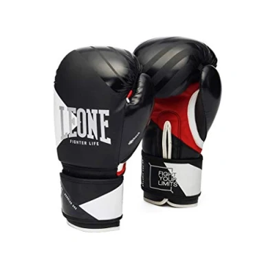 Imagen de LEONE 1947 Fighter Life, Guantes Unisex Adulto, GN307, Negro, 14OZ
