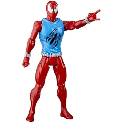 Imagen de Spider Man Figura Spiderman Web Warriors Titan con 5 Puntos DE ARTICULACIÓN 30 CM Mod. SDOS, Multicolor (Hasbro E73295L2)