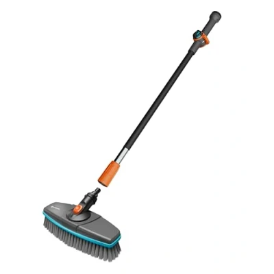 Imagen de Gardena Cleansystem Set de Lavado con Mango S 90 cm y Cepillo Acoplable Suave: práctico Limpieza, Ideal para Superficies Grandes delicadas, barritas champú (18826 20)