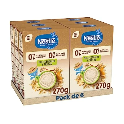 Imagen de Nestlé 0% Papilla de Cereales Multicereales con Frutas, a partir los 6 meses, x 270 g