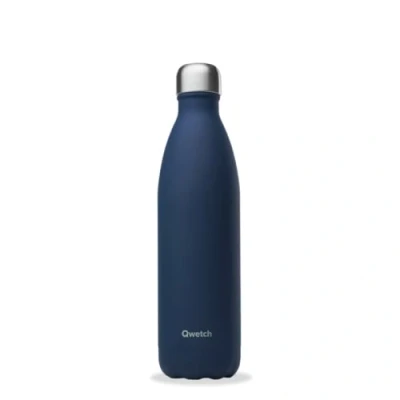 Imagen de Qwetch botella isotérmica azul marino 750 ml 24 horas frías y 12 calientes, impermeable, sin BPA reutilizable, para deporte, viajes, oficina