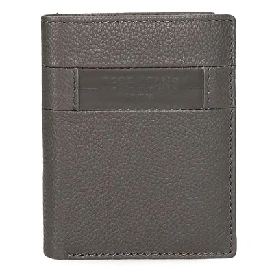 Imagen de Pepe Jeans Checkbox Cartera Vertical con Monedero Gris 8,5x10,5x1 cms Piel
