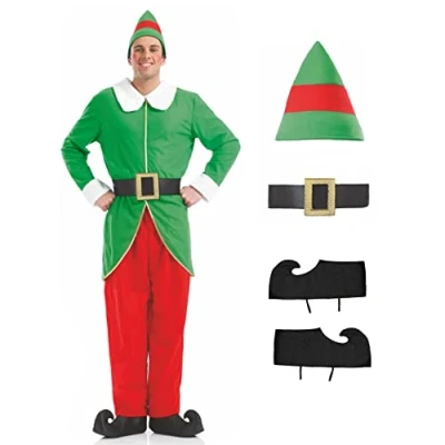 Imagen de Fun Shack Disfraz Elfo Adulto Hombre, Traje Adulto, Disfraces Navidad Duende Talla XL