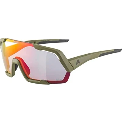 Imagen de ALPINA Unisex Adultos, ROCKET QV gafas deportivas, olive matt/rainbow, One Size