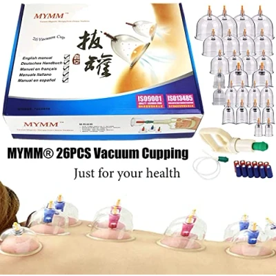 Imagen de 24 x ventosas, Ahuecamiento, Tratamiento Ventosas Masaje, Terapia biomagnética Tradicional China Cupping Set Hogar Sacar Vacío Kit/Chino Masaje Medical Hijama Succión Acupuntura