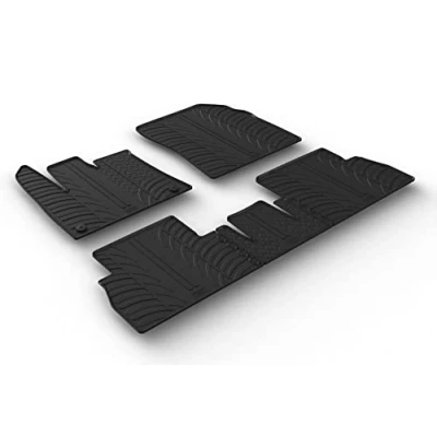 Imagen de Gledring 0722 Juego de alfombrillas suelo Caucho delante y detrás 4 negro 750mm 550mm PEUGEOT: Rifter MPV