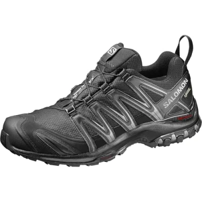 Imagen de Salomon XA Pro 3D Gore Tex, Zapatillas Impermeables de Trail Running y Senderismo para Hombre, Estabilidad, Agarre, Protección duradera, Black/Black/Magnet, 42 EU