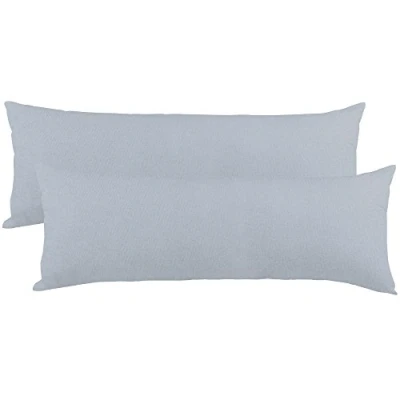 Imagen de aqua textil Classic Line Funda de Almohada para Dormir Lado, 40 x 145 cm, Color Gris Plata, algodón, con Cremallera