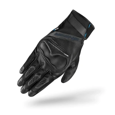 Imagen de SHIMA Hero GLV Guantes Moto Mujer Cuero Homologados Corto Verano Motos Guante Impermeable Certificatos con Protección Motorista Racing Protecciones Invierno (Femenino, Negro Impermeable, L)