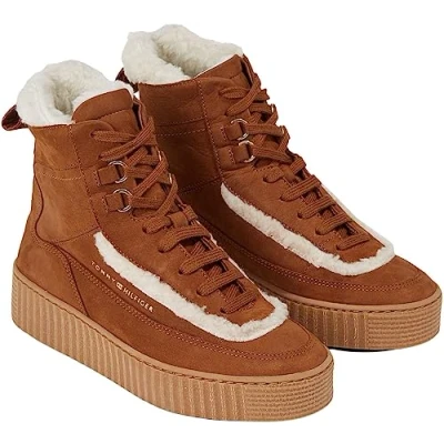 Imagen de Tommy Hilfiger Essential Lace UP WARMBOOTIE FW0FW07503, Bota Baja Mujer, Marrón (Natural Cognac), 38 EU