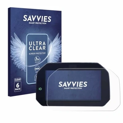 Imagen de savvies Protector Pantalla para BMW F 900 R 2019 Connectivity TFT 6.5&quot; (6 Unidades) Película Ultra Transparente