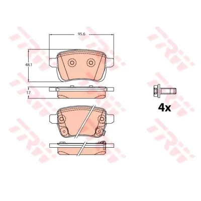 Imagen de TRW GDB2093 Juego de pastillas freno con tornillos pinza accesorios OPEL: Corsa E Hatchback, Adam