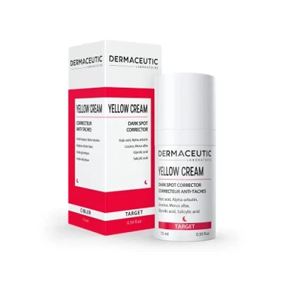 Imagen de Yellow Cream Iluminadora del tono de la piel Crema facial aclarante para irregular Antipigmentación 15ml