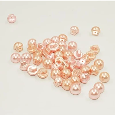 Imagen de Botones redondos de 10 mm, perlas costura 50 unidades (oro rosa)