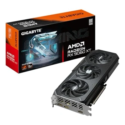 Imagen de Gigabyte Radeon RX 9060 XT Gaming 16G Tarjeta Gráfica 16GB GDDR6, 128bit, PCI E 5.0, 3230 MHz Frecuencia del núcleo, 2 x DisplayPort, 1 HDMI, GV R9060XTGAMING 16GD
