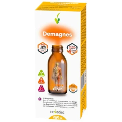 Imagen de Novadiet DEMAGNES con Magnesio Para Reducir el Cansancio y la Fatiga Mejorar Salud Ósea Muscular Mejora Digestión Reduce Acidez Envase de 250 ml