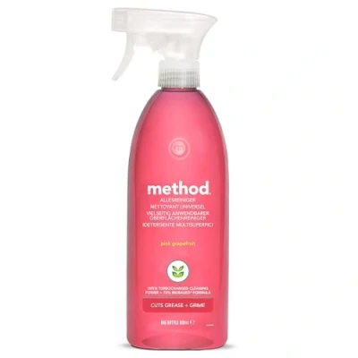 Imagen de method limpiador multiusos con aroma a pomelo, multisuperficial, 828 ml, paquete de 1 unidad.
